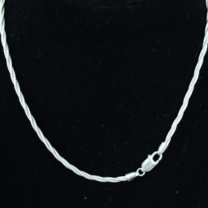 Sterling Silver 925 Triple Casscade Chain Necklace